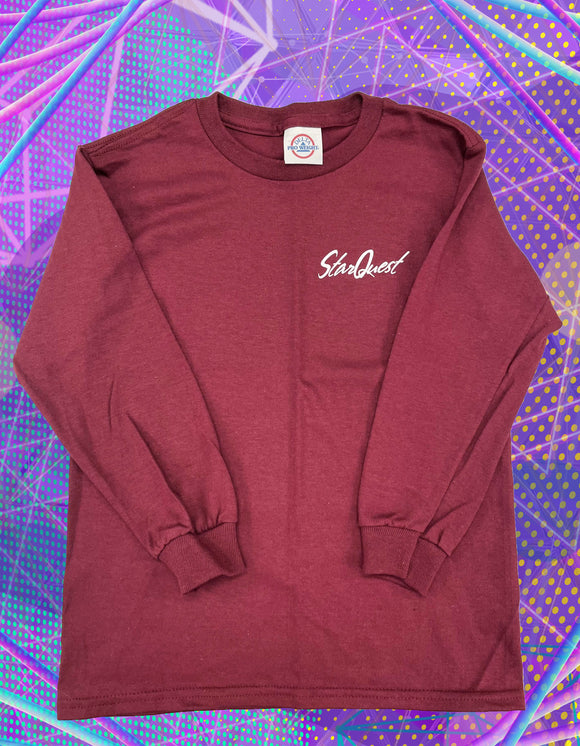 Maroon Long Sleeve SQ T-Shirt