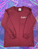Maroon Long Sleeve SQ T-Shirt